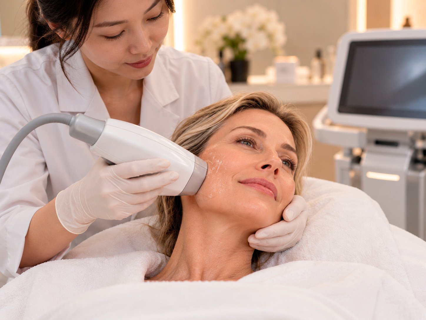 Skin lifting and tightening treatment in Korea