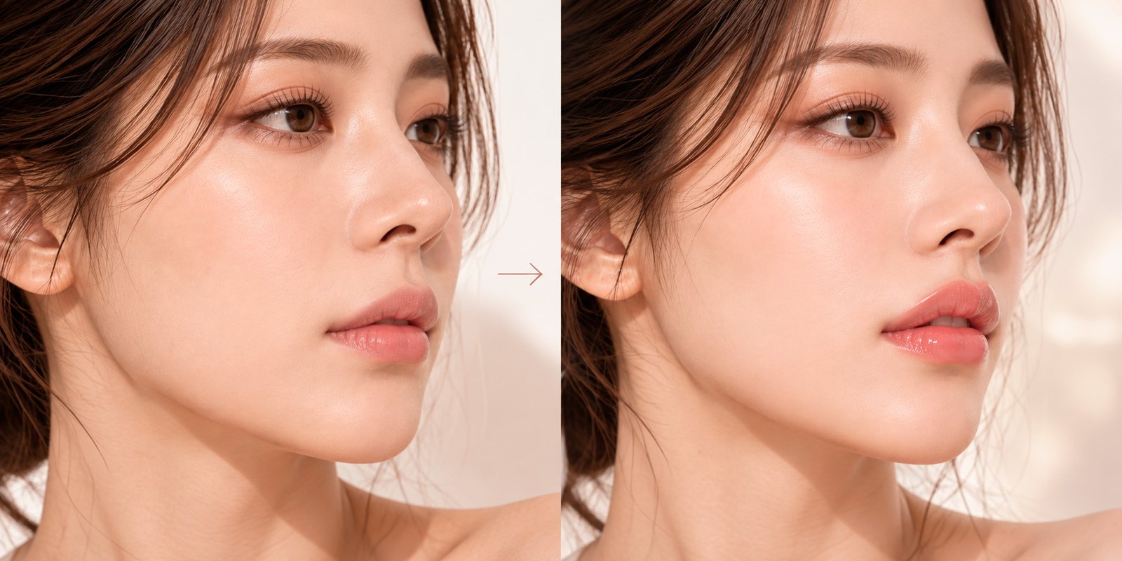 Lip lift facial proportions and upper lip enhancement